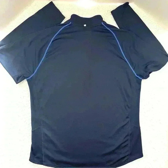 Nike Dri Fit Navy 3/4 Zip Crop Neck Pullover Running Sweatshirt Top Size XL - Picture 7 of 12